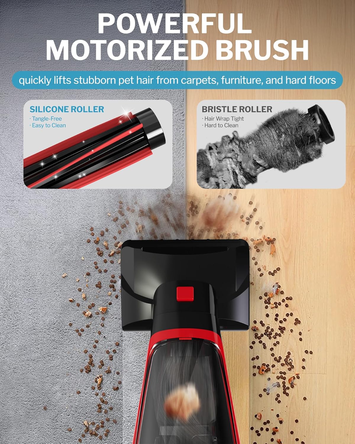 Powools Pet Hair Handheld Vacuum Cordless, Car Vacuum Rechargeable with - View 4