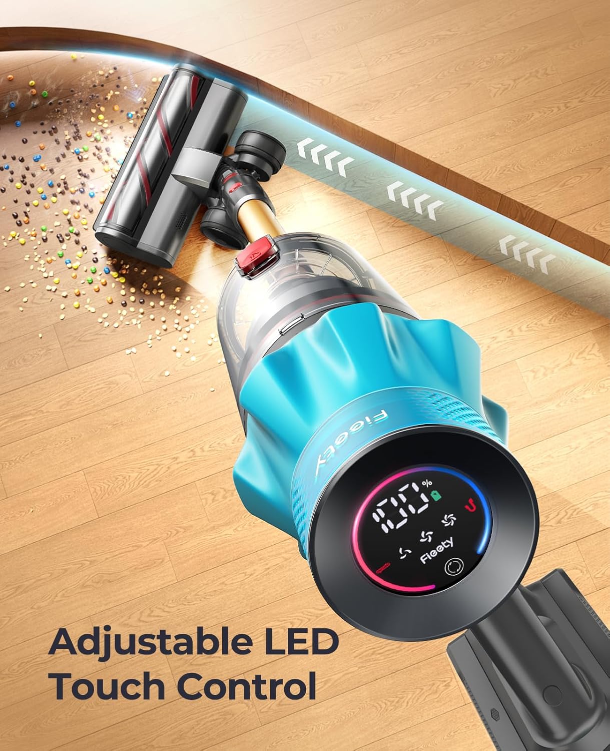 Cordless Vacuum Cleaner 650W/55Kpa, Stick Vacuum Cleaners 70 Mins Max Runtime - View 6