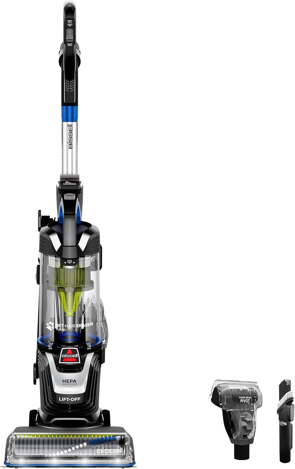 Bissell Pet Hair Eraser Turbo Lift-Off Vacuum, w/Self-Cleaning Brush Roll, HEPA