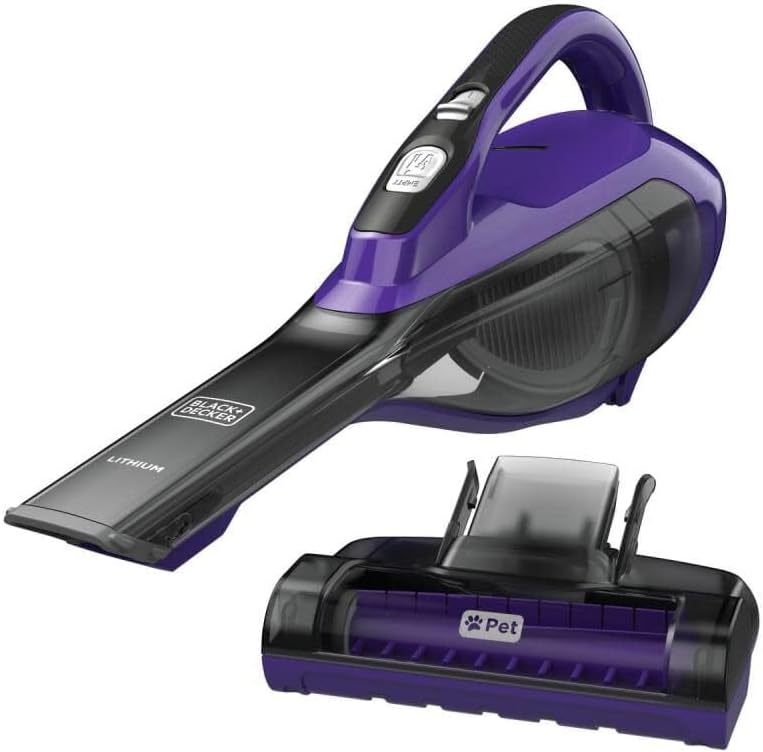 BLACK+DECKER dustbuster furbuster AdvancedClean Cordless Pet Handheld Vacuum,