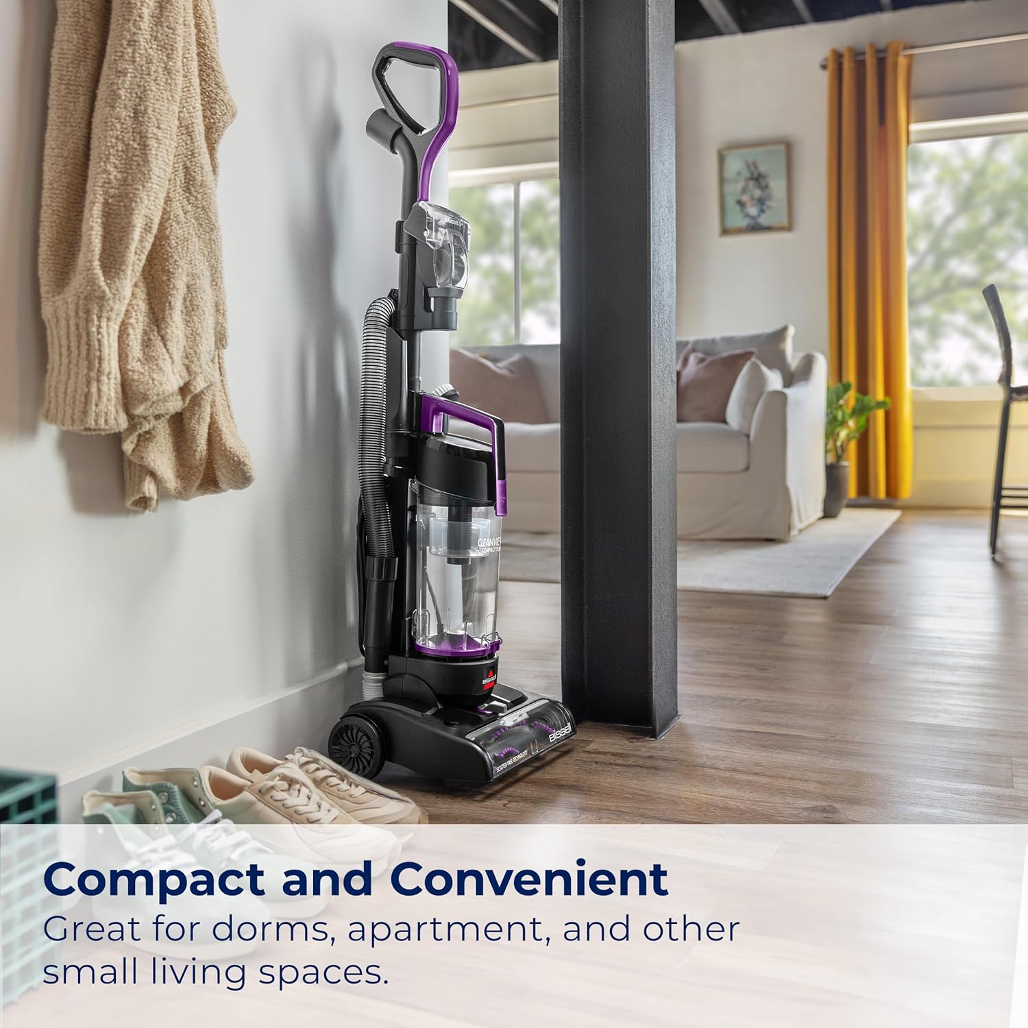 Bissell CleanView Compact Turbo Upright Vacuum with Quick Release Wand, Full Size Power, Compact Size for Apartments & Dorms, 3437F detail 18