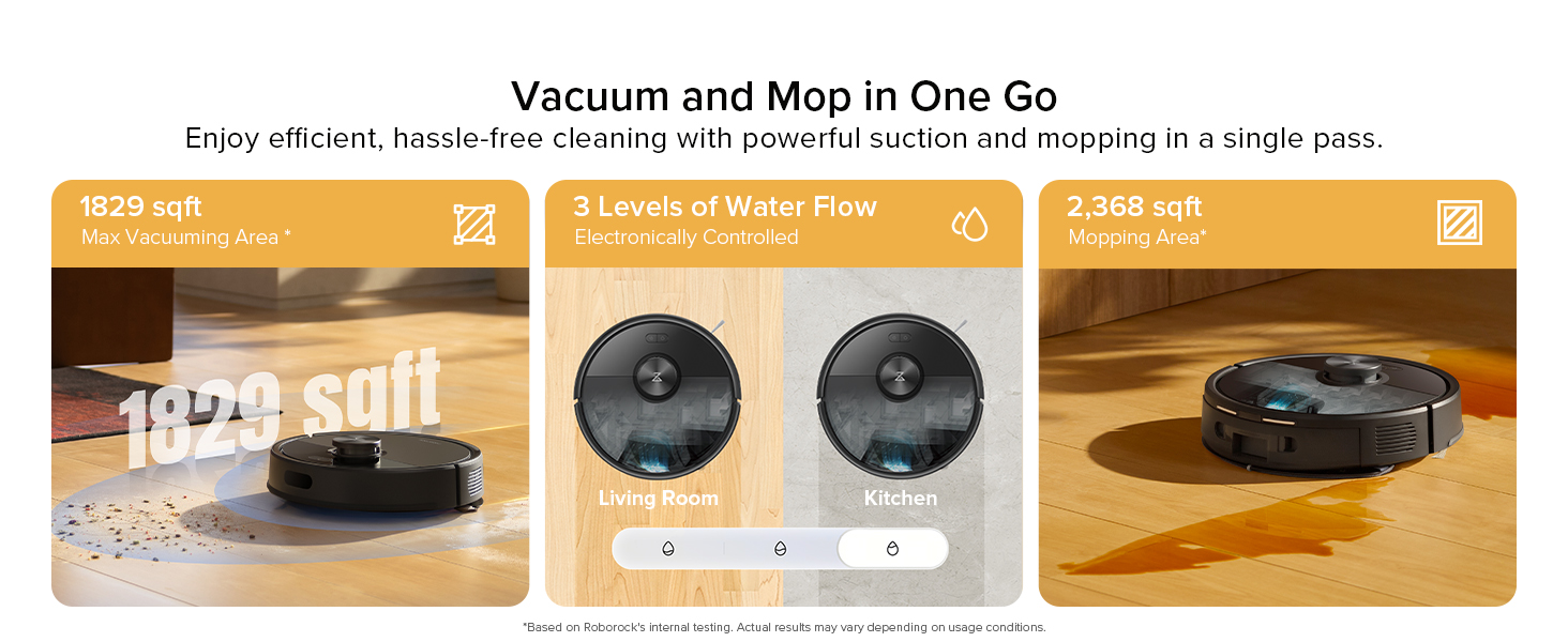 roborock Q7 M5+ Robot Vacuum and Mop, Upgraded from Q5 Max+, Up to 7-9 Weeks Self-Empty, 10000Pa Suction, Dual Anti-Tangle System for Pet Hair & Carpet, PreciSense LiDAR Navigation, App Control, Black detail 3