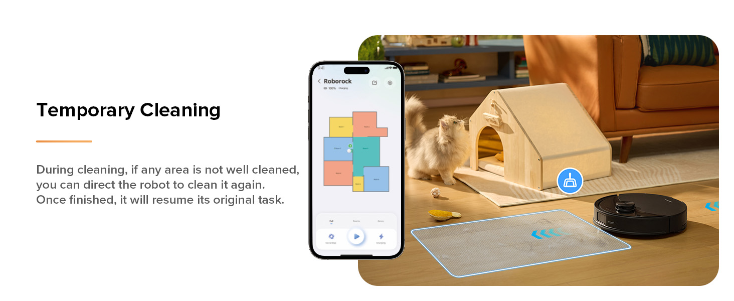 roborock Q7 M5+ Robot Vacuum and Mop, Upgraded from Q5 Max+, Up to 7-9 Weeks Self-Empty, 10000Pa Suction, Dual Anti-Tangle System for Pet Hair & Carpet, PreciSense LiDAR Navigation, App Control, Black detail 12