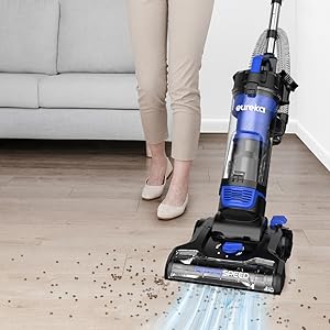 Eureka Lightweight Powerful Upright Vacuum Cleaner for Carpet and Hard Floor, PowerSpeed, New Model,Blue,black/New Model detail 3