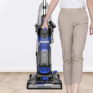 Eureka Lightweight Powerful Upright Vacuum Cleaner for Carpet and Hard Floor, PowerSpeed, New Model,Blue,black/New Model detail 4