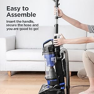 Eureka Lightweight Powerful Upright Vacuum Cleaner for Carpet and Hard Floor, PowerSpeed, New Model,Blue,black/New Model detail 9