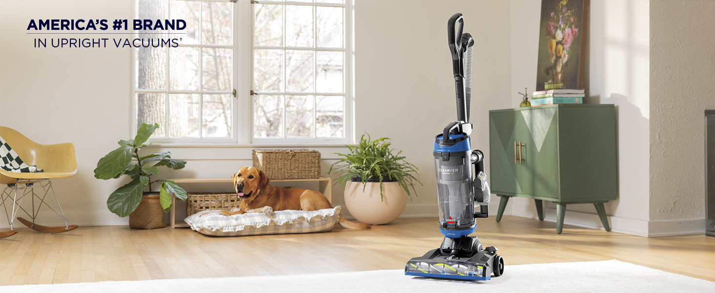 Bissell CleanView Swivel Vacuum with Triple Action Brush Roll, Swivel Steering, Extension Wand, Easy-Empty Dirt Tank, Multi-Cyclonic Suction System detail 1