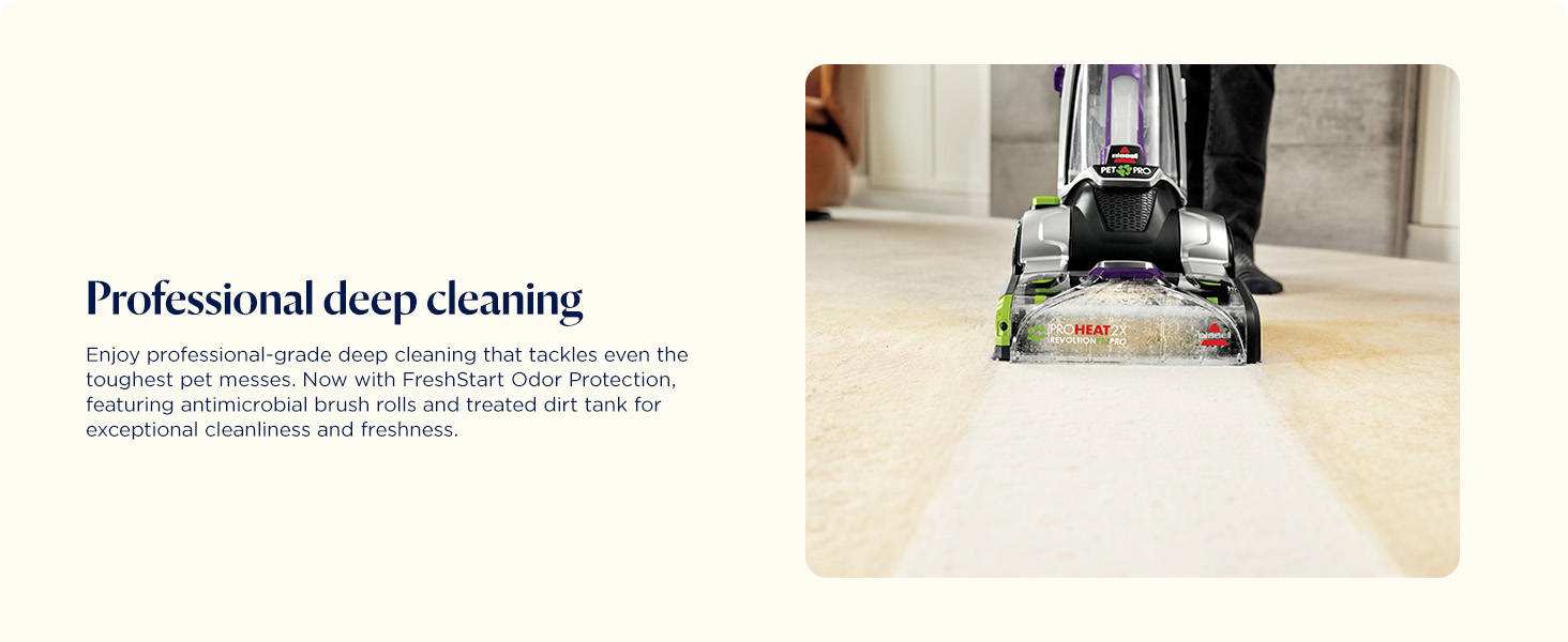 BISSELL ProHeat 2X Revolution Pet Pro Plus, 3588F, Upright Deep Cleaner, 30-minute Dry Time, Dual Dirt Lifter Powerbrush, Hose & Tool Attachment, Pet Upholstery and Tough Stain Tool Included detail 2
