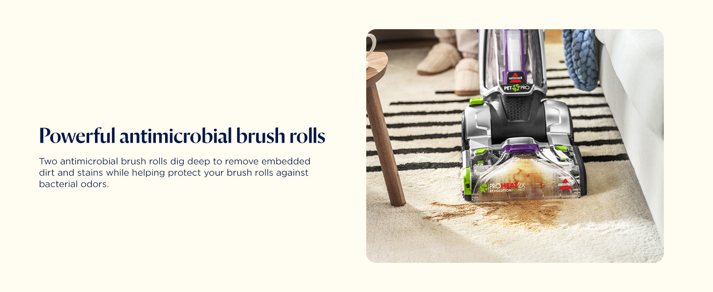 BISSELL ProHeat 2X Revolution Pet Pro Plus, 3588F, Upright Deep Cleaner, 30-minute Dry Time, Dual Dirt Lifter Powerbrush, Hose & Tool Attachment, Pet Upholstery and Tough Stain Tool Included detail 5