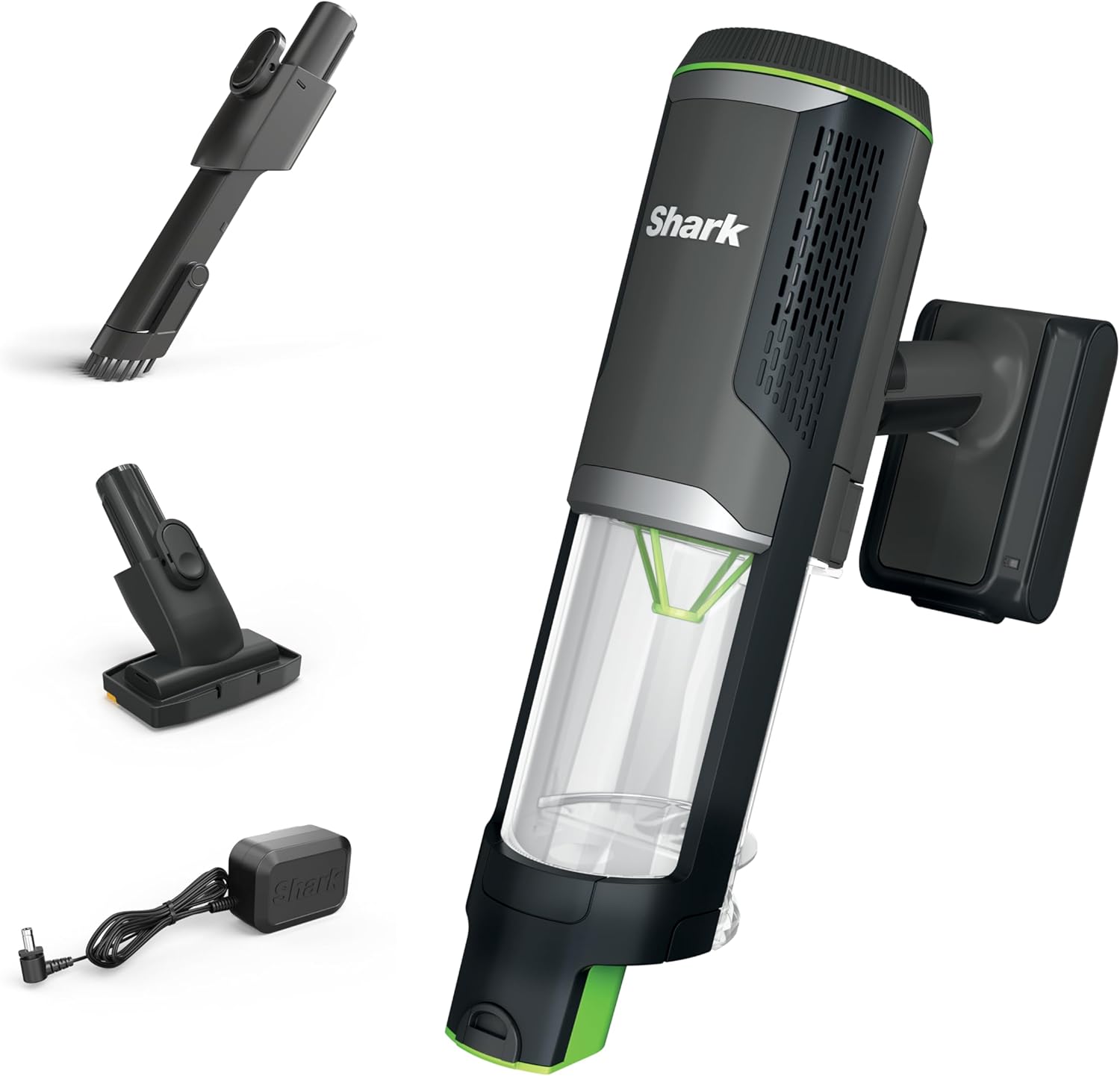 Shark UltraCyclone™ Pet Pro Plus Cordless Hand Vacuum, Powerful Suction, Handheld Vacuum for Car & Home, Pet Power Brush, Crevice Tool, Scrubbing Brush, XL Dust Cup, Black, CH951 detail 12