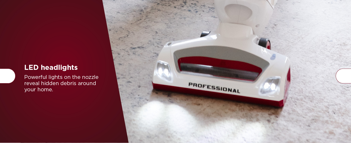 Shark Upright Vacuum Cleaner | Rotator Lift-Away | Pet Hair, Carpet & Hard Floor Cleaning | Dusting Brush, Upholstery & Crevice Tools | HEPA Filter | Swivel Steering | Headlights | White/Red | NV501 detail 6
