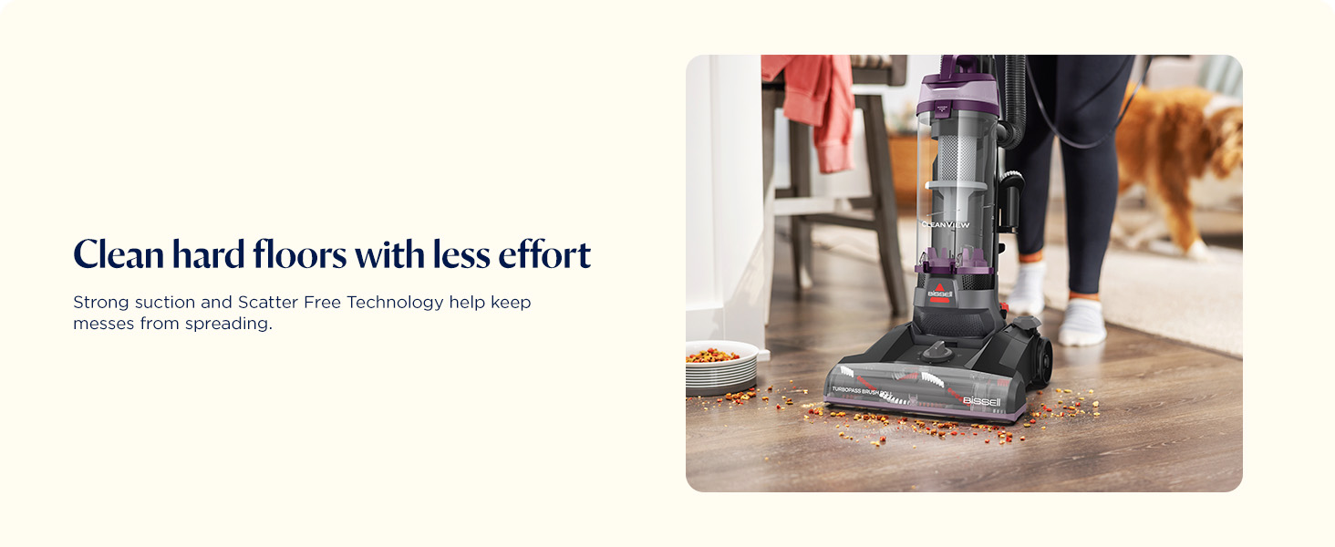 Bissell CleanView Upright Vacuum with Pet Hair Brush Roll, Powerful Suction, Pet Hair Tools, Large Dirt Container, 4438 detail 3