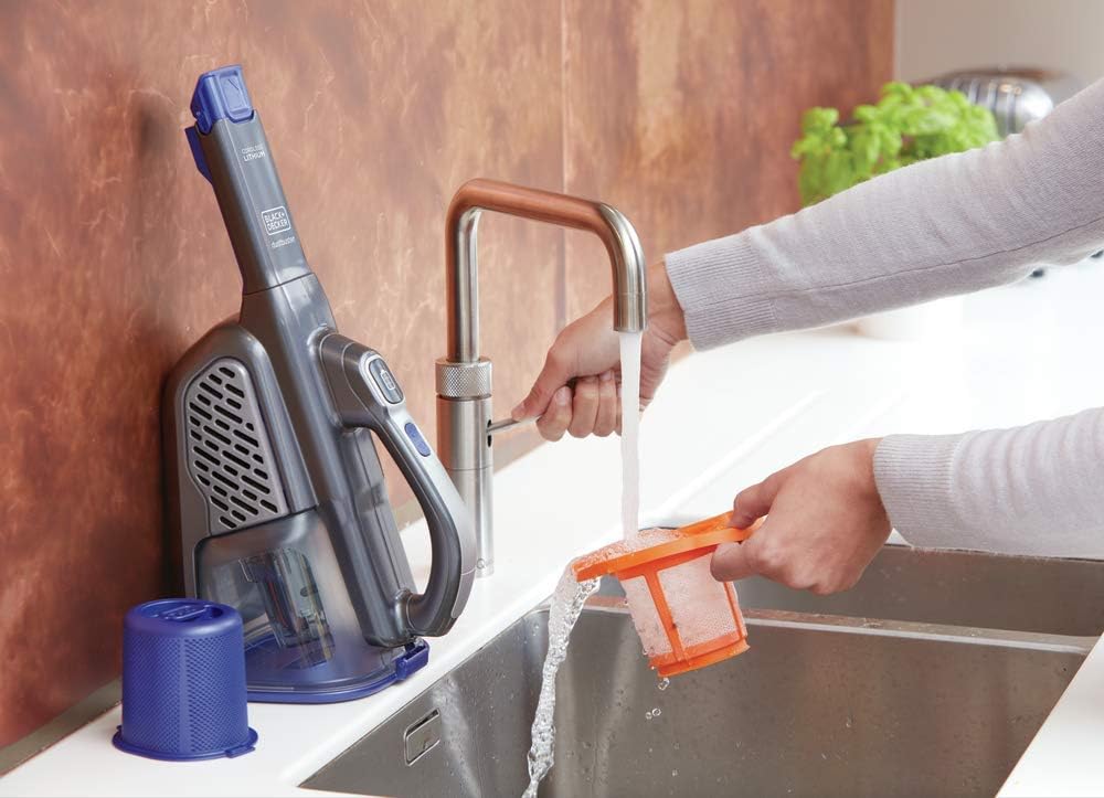 BLACK+DECKER dustbuster furbuster Pet Hair Vacuum with Motorized Pet Hair Brush, Handheld Vacuum Cordless for Home and Car, Rechargeable, Portable, Powerful Suction, AdvancedClean (HHVK515JP07) detail 18