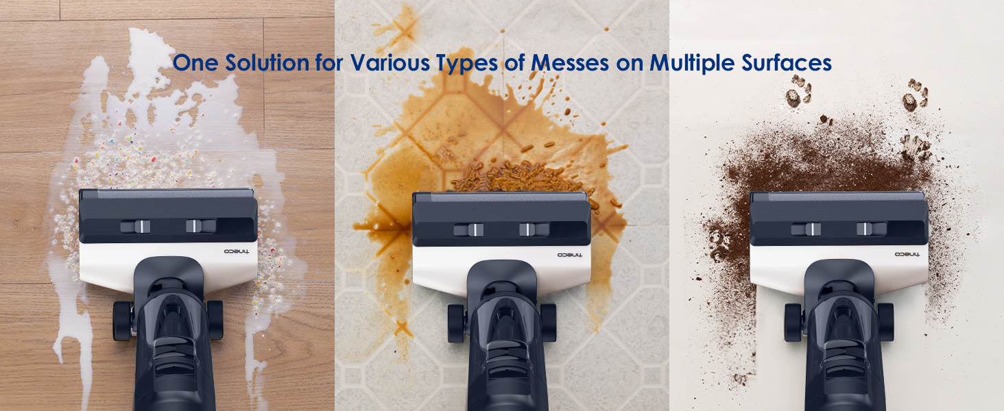 Tineco Floor ONE S5 Smart Cordless Wet Dry Vacuum Cleaner and Mop for Hard Floors, Digital Display, Long Run Time, Great for Sticky Messes and Pet Hair, Space-Saving Design, Blue detail 3