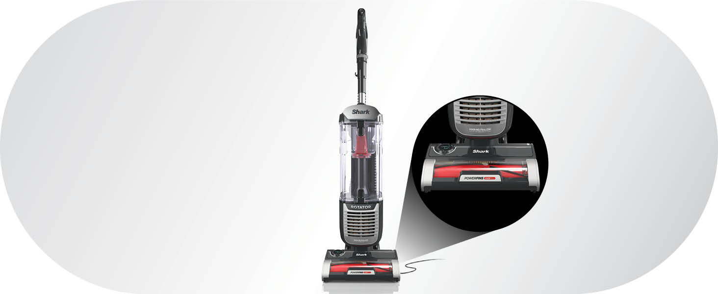 Shark ZU102 Rotator Pet Upright Vacuum with PowerFins HairPro & Odor Neutralizer Technology, Charcoal, 2.9 L Dust Cup detail 11
