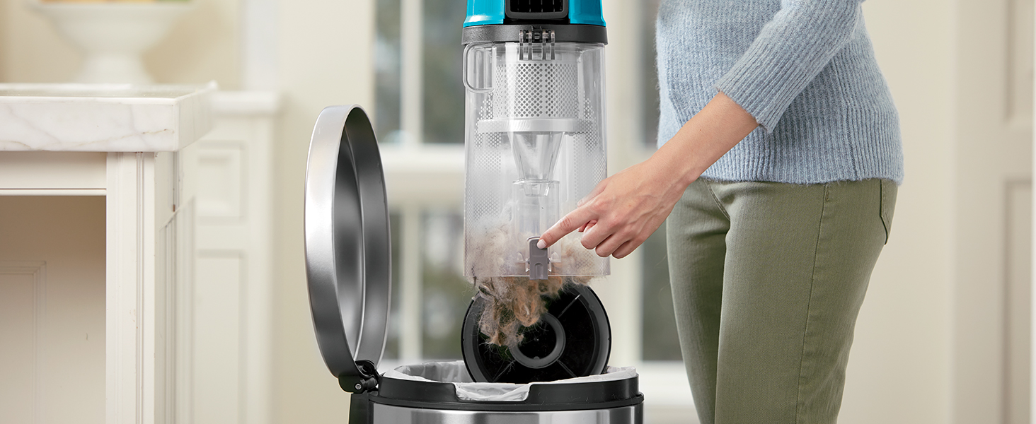 Bissell 2254 CleanView Swivel Rewind Pet Upright Bagless Vacuum, Automatic Cord Rewind, Swivel Steering, Powerful Pet Hair Pickup, Specialized Pet Tools, Large Capacity Dirt Tank, Teal detail 9