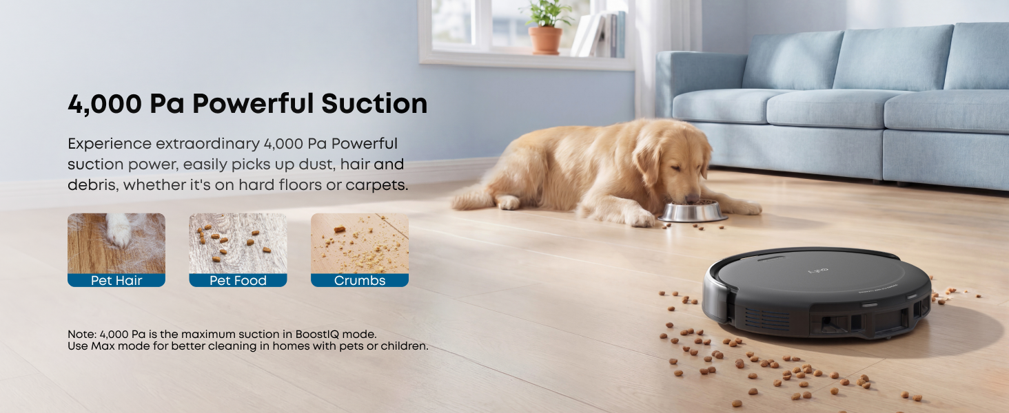 eufy C10 Robot Vacuum Self Emptying, 8 Weeks Hands Free, Advanced Smart Mapping with LiDAR Navigation, 2.85-Inch Slim Design, Powerful Suction, Edge Expansion Brush for Pet Hair, Carpet Detection detail 2