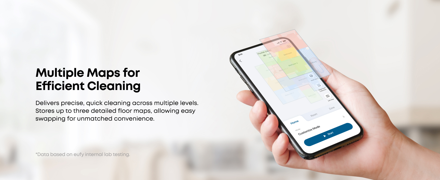 eufy C10 Robot Vacuum Self Emptying, 8 Weeks Hands Free, Advanced Smart Mapping with LiDAR Navigation, 2.85-Inch Slim Design, Powerful Suction, Edge Expansion Brush for Pet Hair, Carpet Detection detail 7