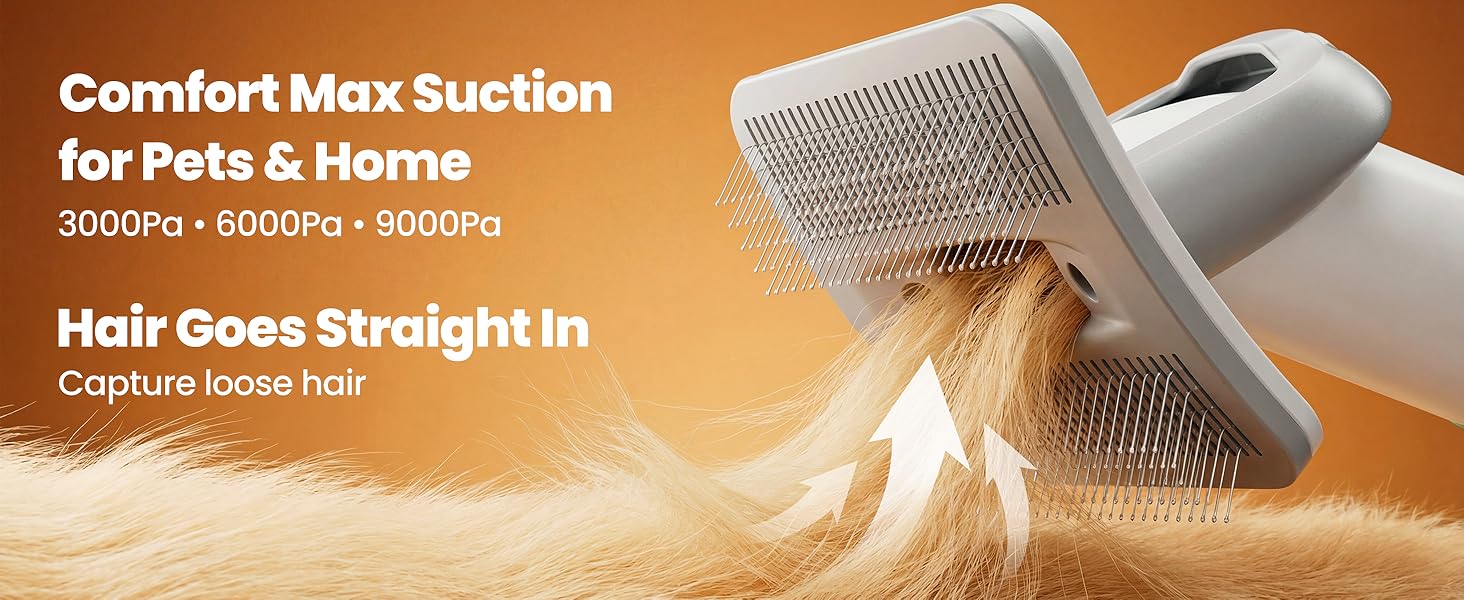 Neakasa P1 Pro Dog Grooming Vacuum Kit, 6-in-1 Pet Hair Grooming with Clippers and Vacuum, 9000Pa Suction, Low Noise, 1L Dust Cup for Home Shedding & Trimming detail 2