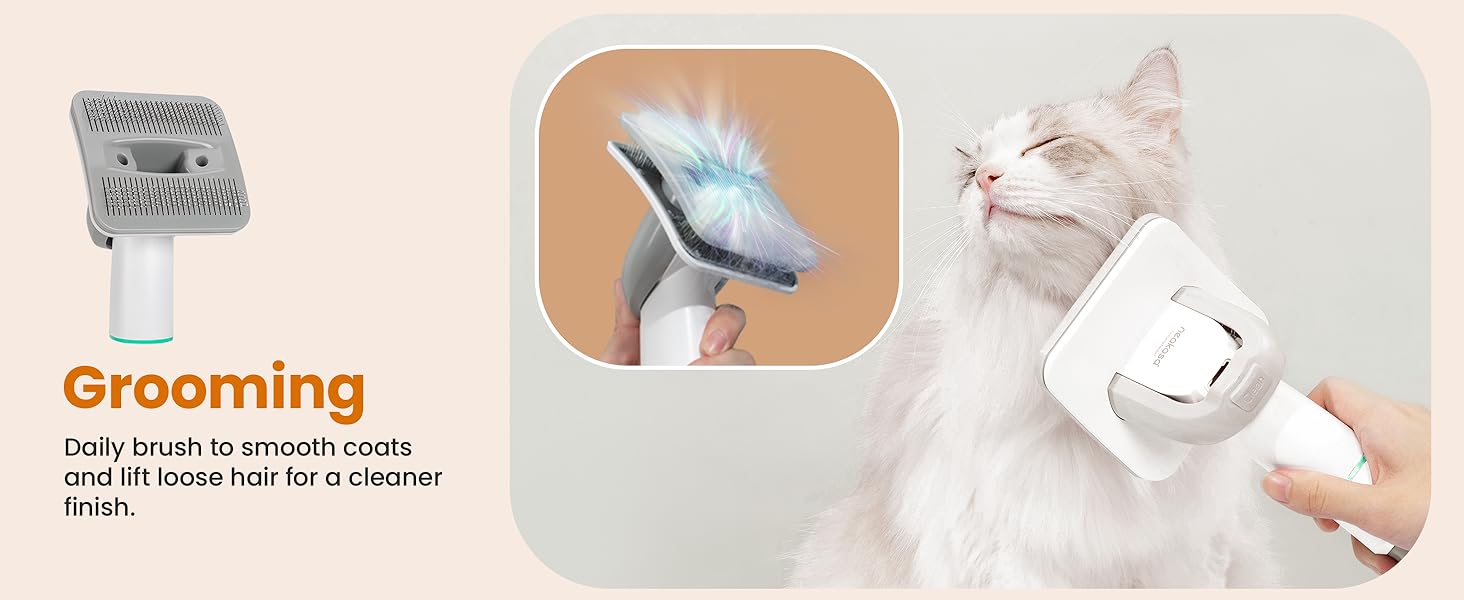 Neakasa P1 Pro Dog Grooming Vacuum Kit, 6-in-1 Pet Hair Grooming with Clippers and Vacuum, 9000Pa Suction, Low Noise, 1L Dust Cup for Home Shedding & Trimming detail 5
