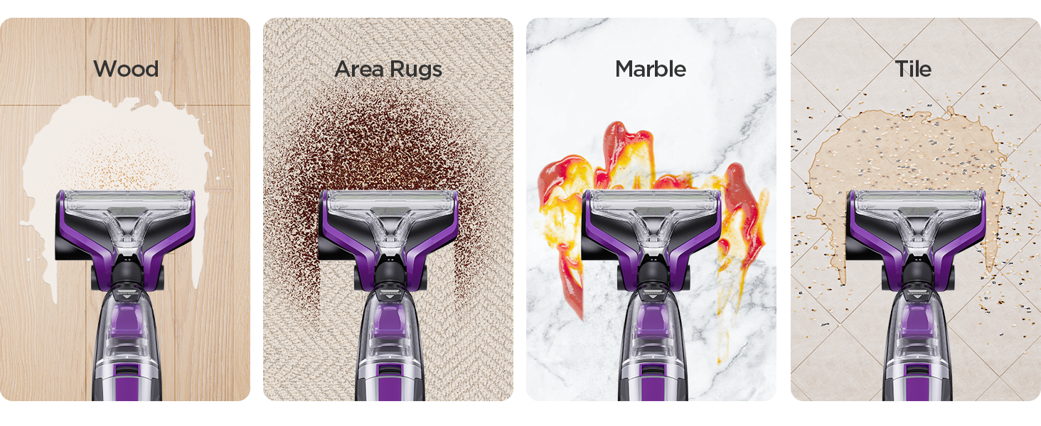 BISSELL Crosswave Pet Pro All in One Wet Dry Vacuum Cleaner and Mop for Hard Floors and Area Rugs, Purple, 2306A detail 1