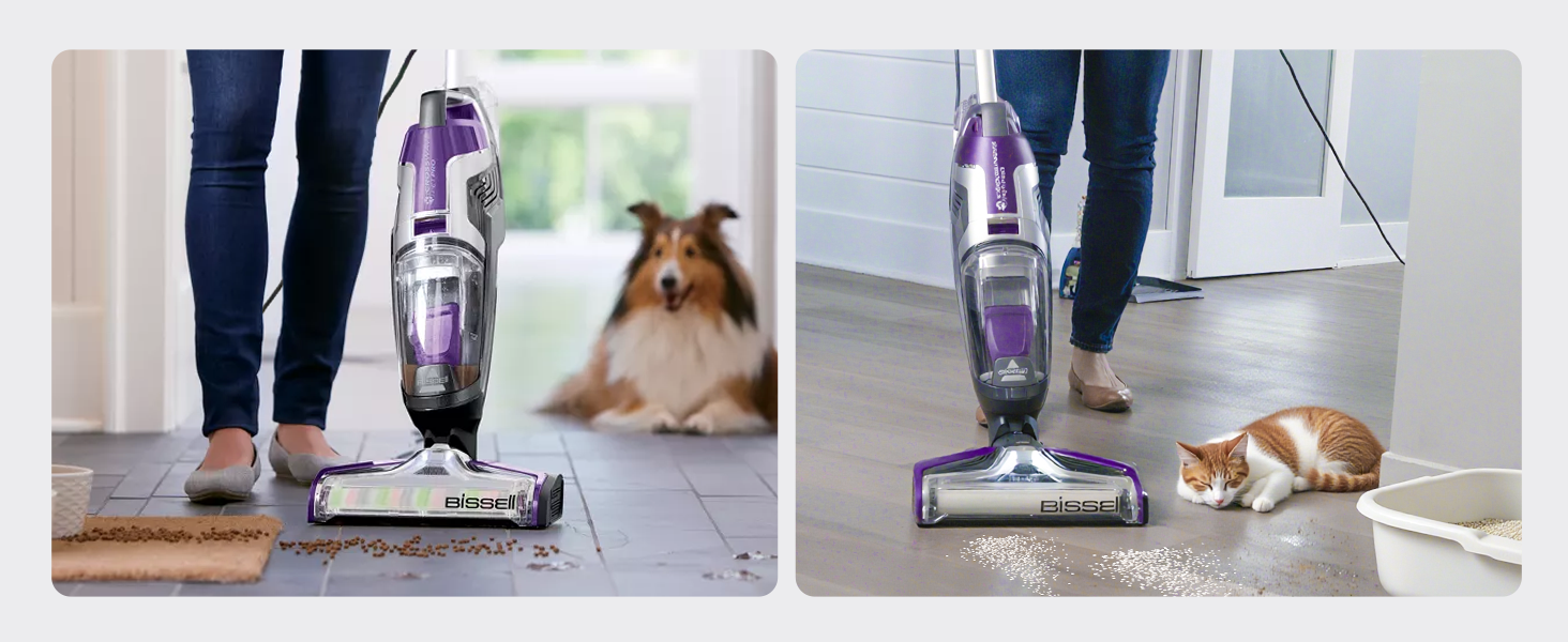 BISSELL Crosswave Pet Pro All in One Wet Dry Vacuum Cleaner and Mop for Hard Floors and Area Rugs, Purple, 2306A detail 2