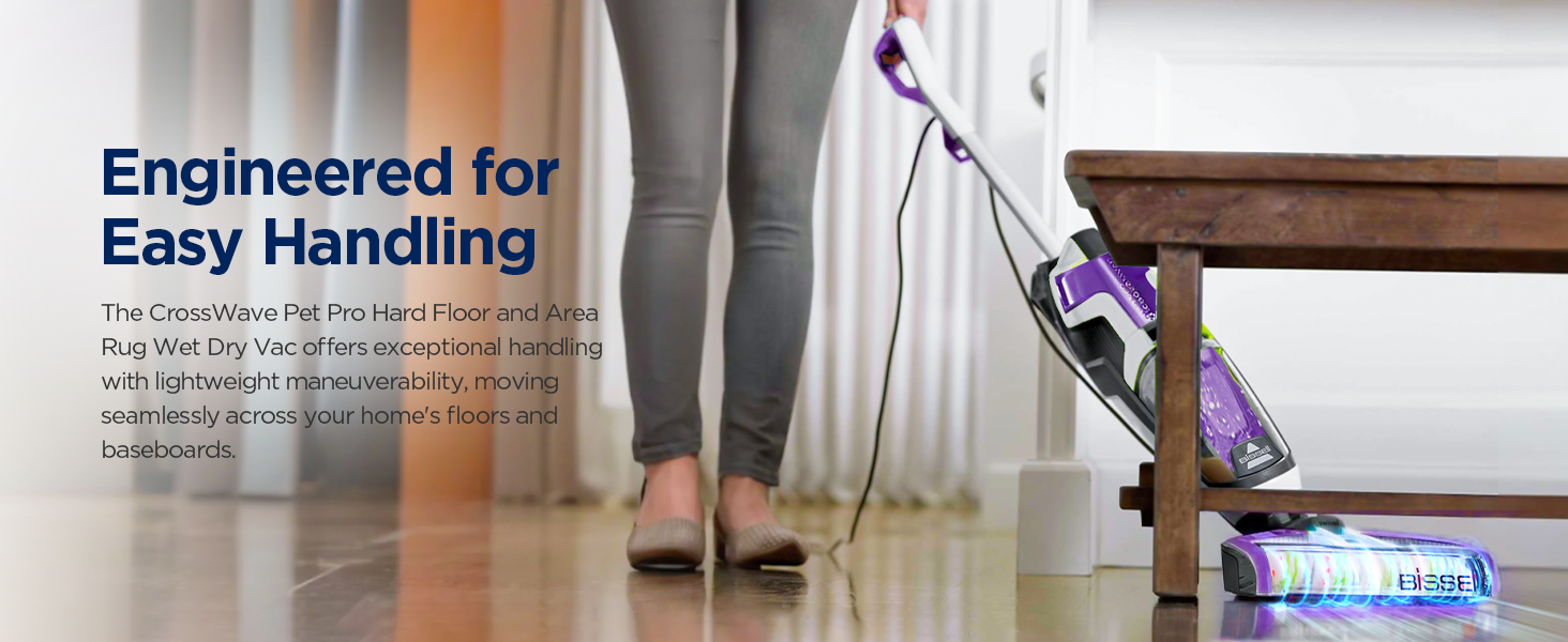 BISSELL Crosswave Pet Pro All in One Wet Dry Vacuum Cleaner and Mop for Hard Floors and Area Rugs, Purple, 2306A detail 7