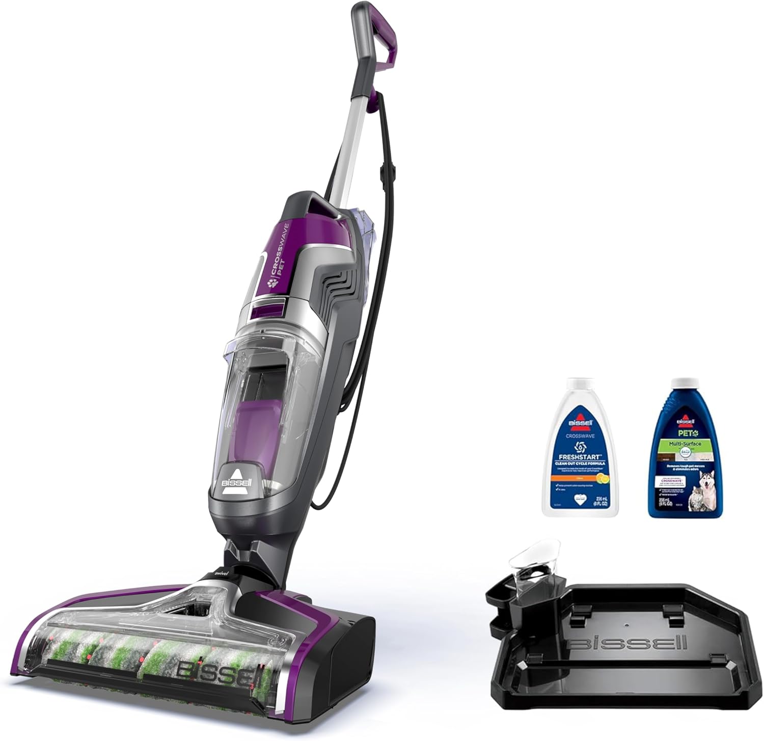 BISSELL Crosswave Pet Pro All in One Wet Dry Vacuum Cleaner and Mop for Hard Floors and Area Rugs, Purple, 2306A detail 14