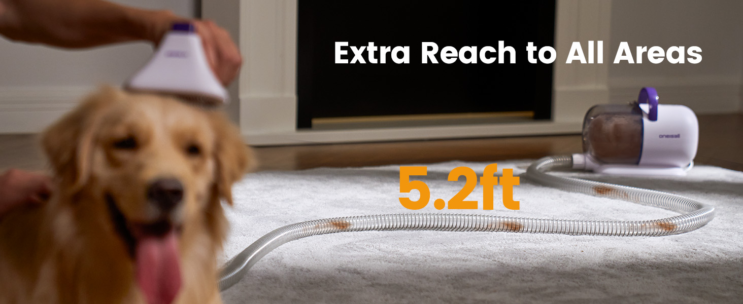 oneisall Dog Grooming Vacuum Kit: 15000Pa Shedding Brush with Grooming Tools, 3 Suction Low Noise, for Pet Thick and Undercoat, 1.5L Dust Cup, Dog Hair Vacuum, Home Cleaning, LM5 detail 4