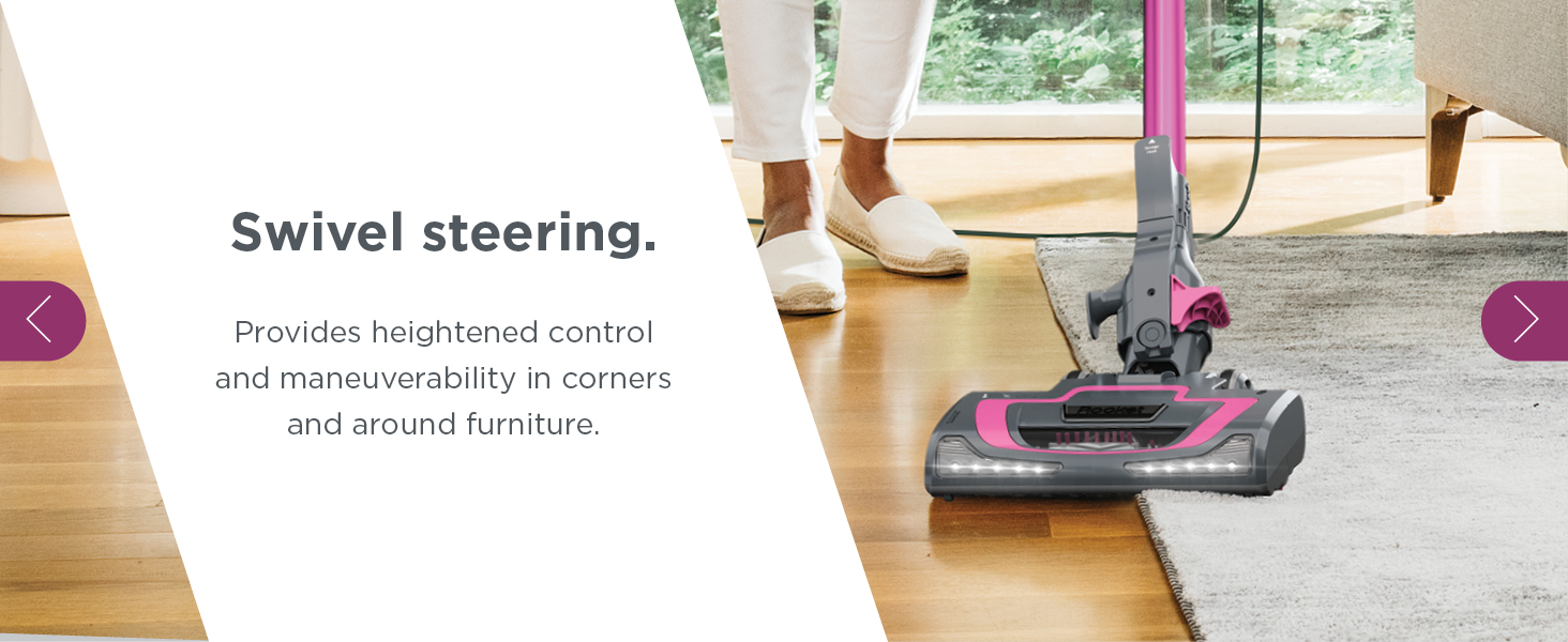 Shark HV371 Rocket Pro DLX Corded Stick, Removable Hand Vacuum, Advanced Swivel Steering, XL Cup, Crevice Tool, Upholstery Tool & Anti-Allergen Dust Brush, Fuchsia, Capacity detail 9