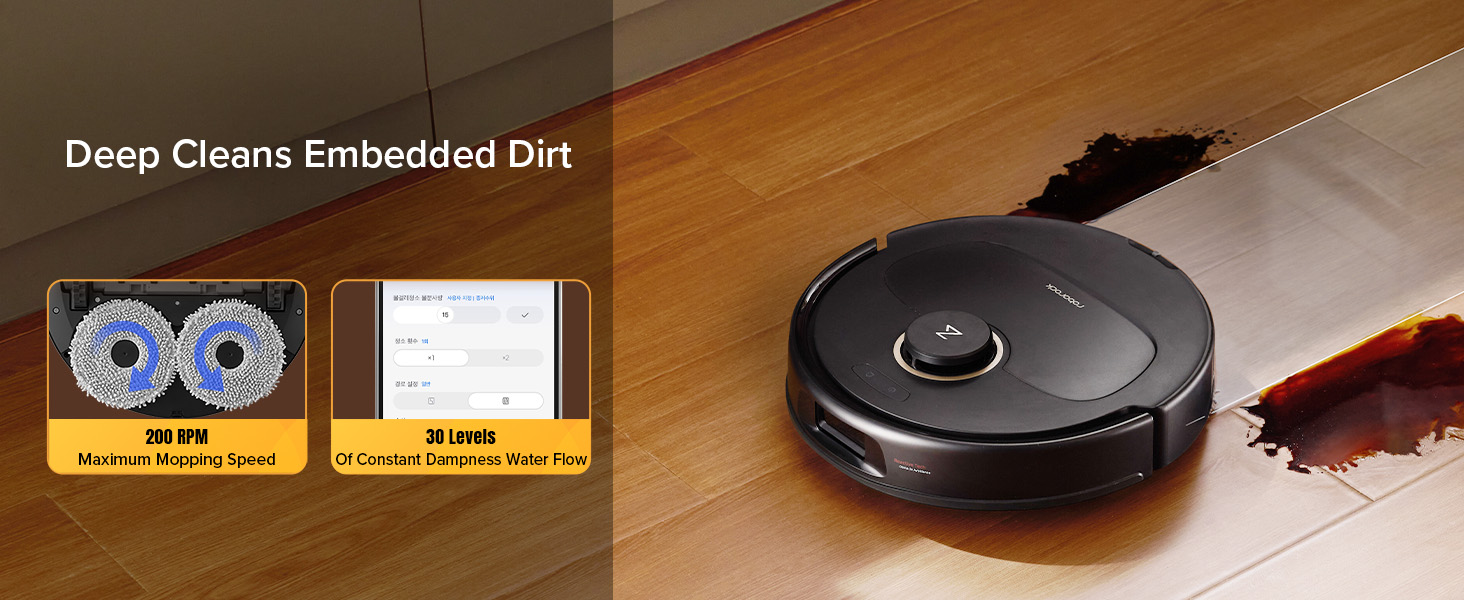 roborock Qrevo S5V Robot Vacuum and Mop, FlexiArm Edge Mopping, 12,000Pa Suction, Dual Zero-Tangle System, Smart Obstacle Avoidance, 10mm Mop Lifting, Auto Mop Washing&Drying, Self-Emptying&Refilling detail 7