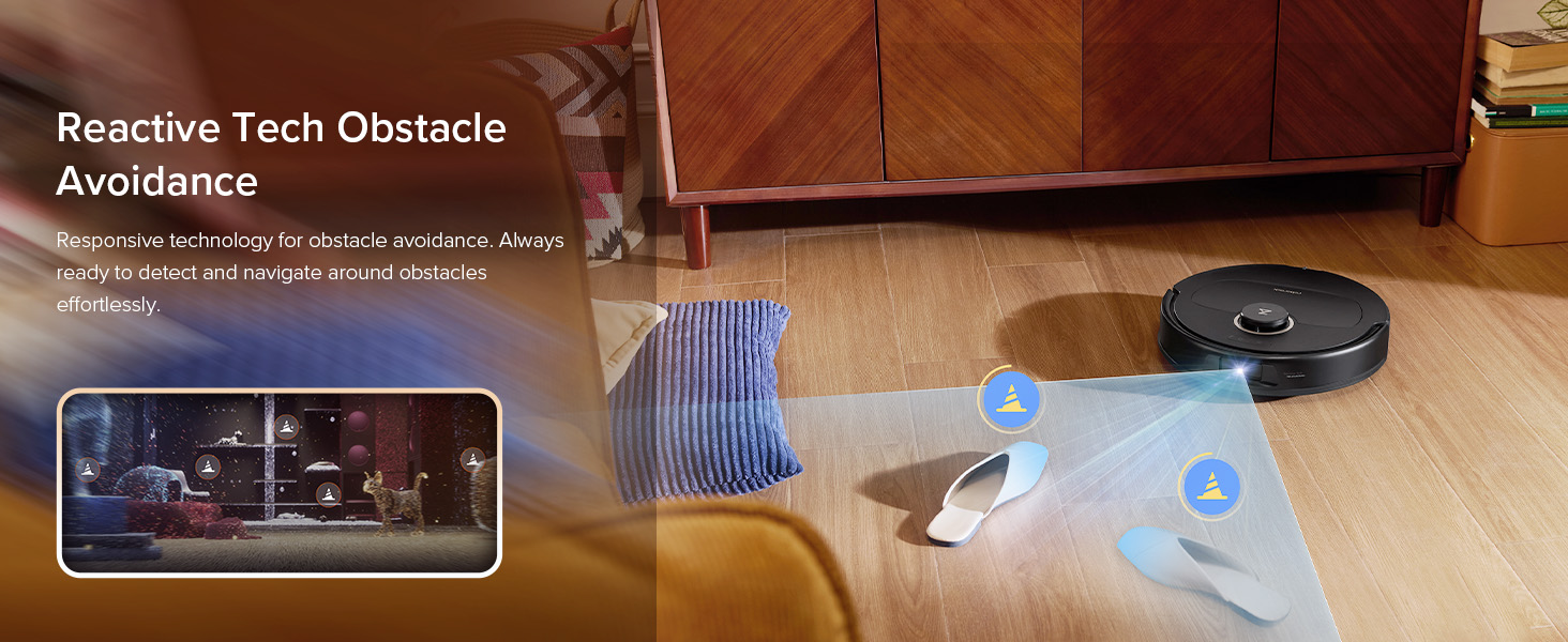 roborock Qrevo S5V Robot Vacuum and Mop, FlexiArm Edge Mopping, 12,000Pa Suction, Dual Zero-Tangle System, Smart Obstacle Avoidance, 10mm Mop Lifting, Auto Mop Washing&Drying, Self-Emptying&Refilling detail 14