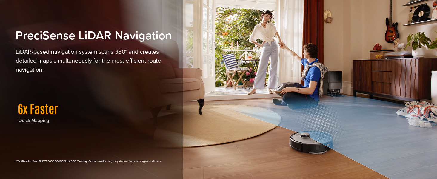 roborock Qrevo S5V Robot Vacuum and Mop, FlexiArm Edge Mopping, 12,000Pa Suction, Dual Zero-Tangle System, Smart Obstacle Avoidance, 10mm Mop Lifting, Auto Mop Washing&Drying, Self-Emptying&Refilling detail 15