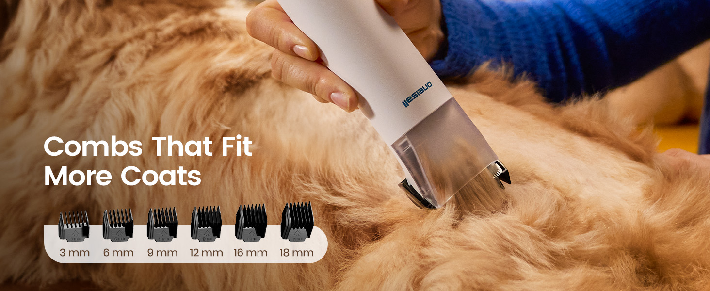 oneisall Dog Grooming Vacuum, 15000Pa Pet Vacuum Kit Shedding 99% Pet Hair, Dog Grooming Clippers with Trimmer Nail Grinder, ≤ 59dB Quiet Brush with 6 Tools, 2L Canister for Home Cleaning,Cozy SE 2 detail 9