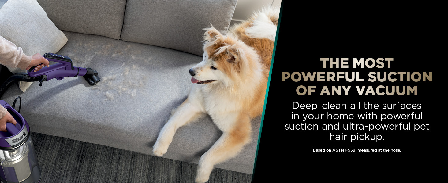 Shark POWERDETECT Upright Vacuum Cleaner with HEPA Filter, Heavy Duty Vacuum with Powerful Suction for Pet Hair Pickup, DuoClean Technology, Powered Lift-Away, Ideal for Carpets & Hardfloors, AZ4002 detail 7