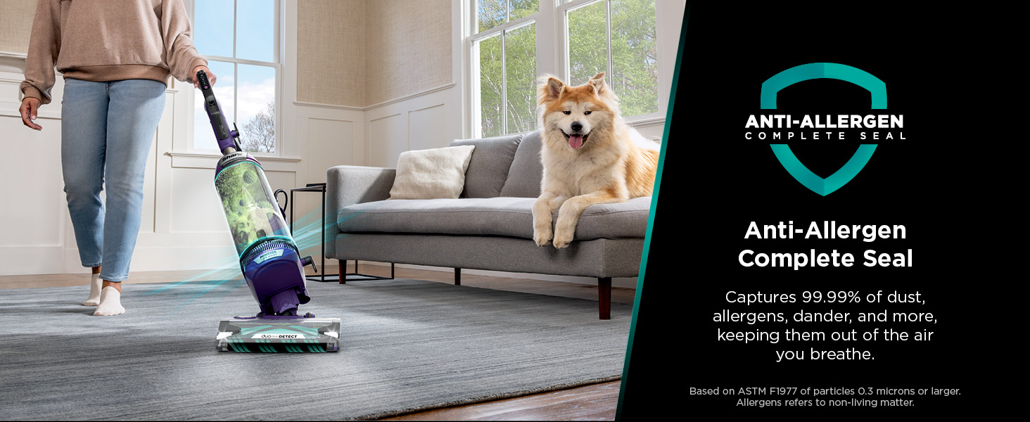 Shark POWERDETECT Upright Vacuum Cleaner with HEPA Filter, Heavy Duty Vacuum with Powerful Suction for Pet Hair Pickup, DuoClean Technology, Powered Lift-Away, Ideal for Carpets & Hardfloors, AZ4002 detail 10