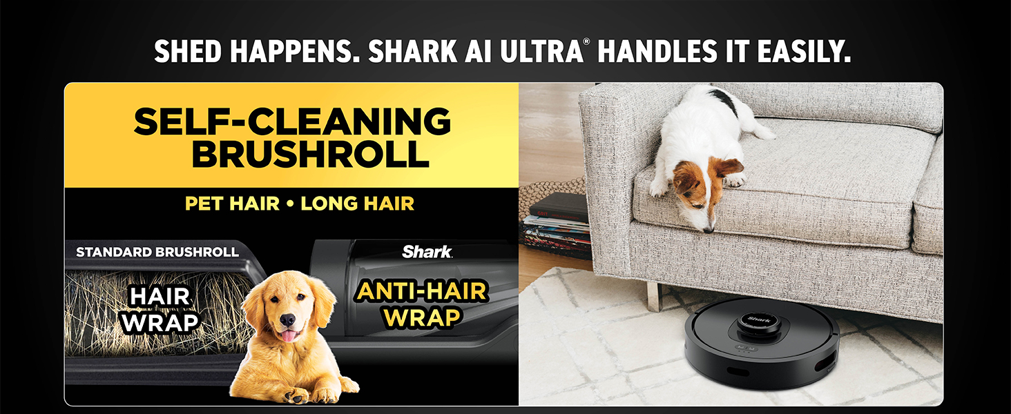Shark AV2501S AI Ultra Robot Vacuum, with Matrix Clean, Home Mapping, 30-Day Capacity HEPA Bagless Self Empty Base, Perfect for Pet Hair, Wifi, Dark Grey detail 5