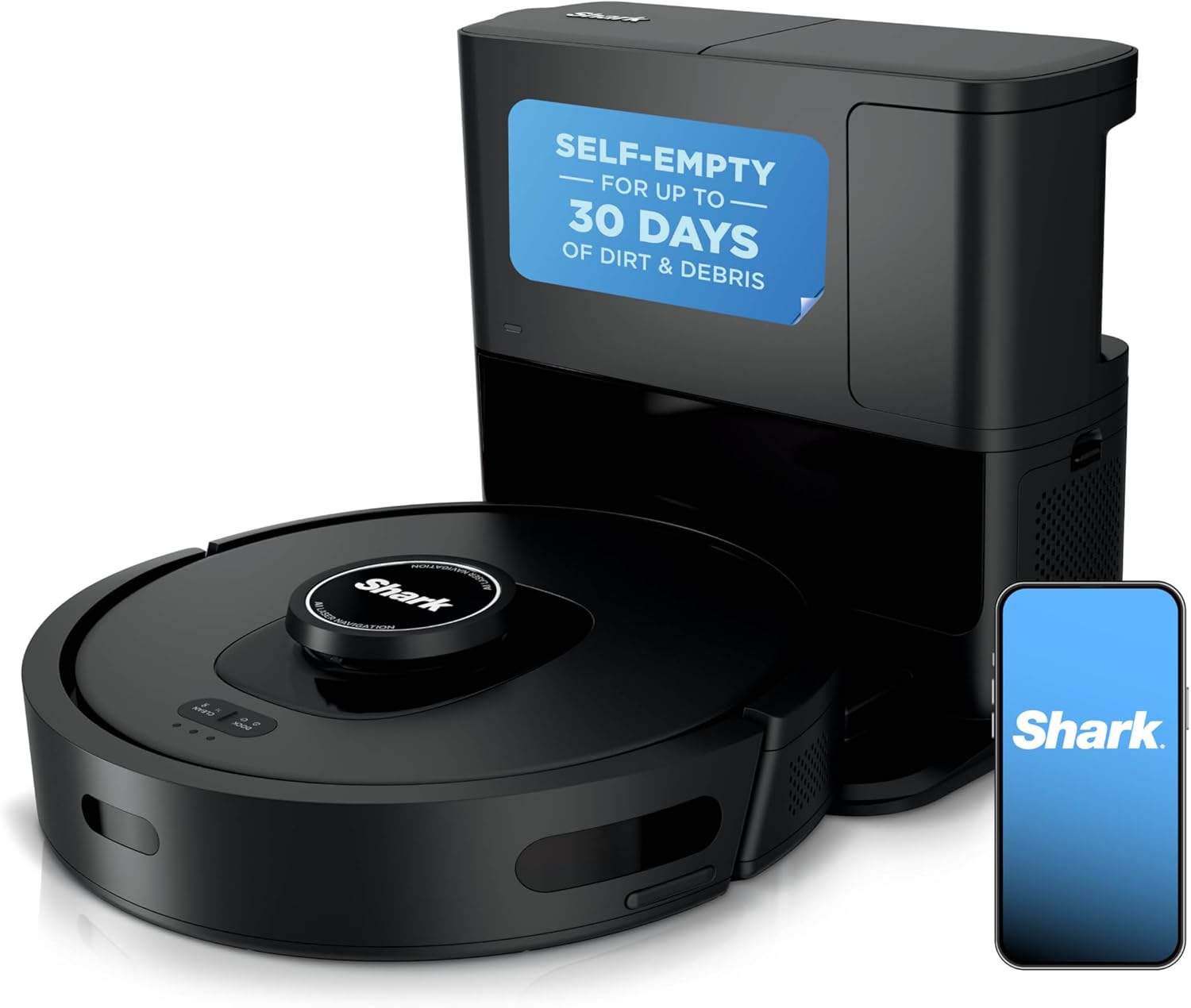 Shark AV2501S AI Ultra Robot Vacuum, with Matrix Clean, Home Mapping, 30-Day Capacity HEPA Bagless Self Empty Base, Perfect for Pet Hair, Wifi, Dark Grey detail 9