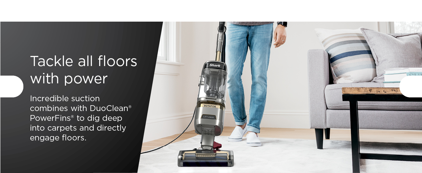 Shark | Upright Vacuum Cleaner for Home | Rotator Lift-Away | No Hair Wrap | HEPA Filter | Lightweight Bagless Vacuum for Pet Hair | LED Headlights For Carpets & Hardwood Floors | Silver | LA502 detail 5
