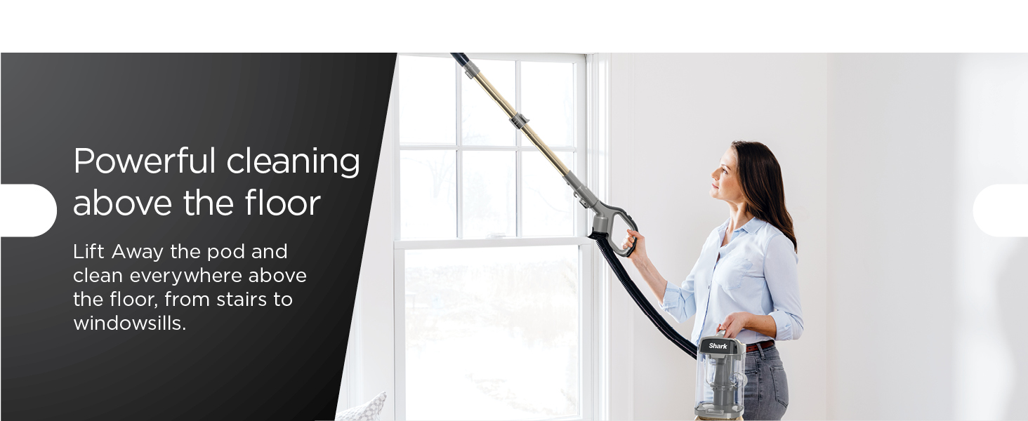 Shark | Upright Vacuum Cleaner for Home | Rotator Lift-Away | No Hair Wrap | HEPA Filter | Lightweight Bagless Vacuum for Pet Hair | LED Headlights For Carpets & Hardwood Floors | Silver | LA502 detail 6