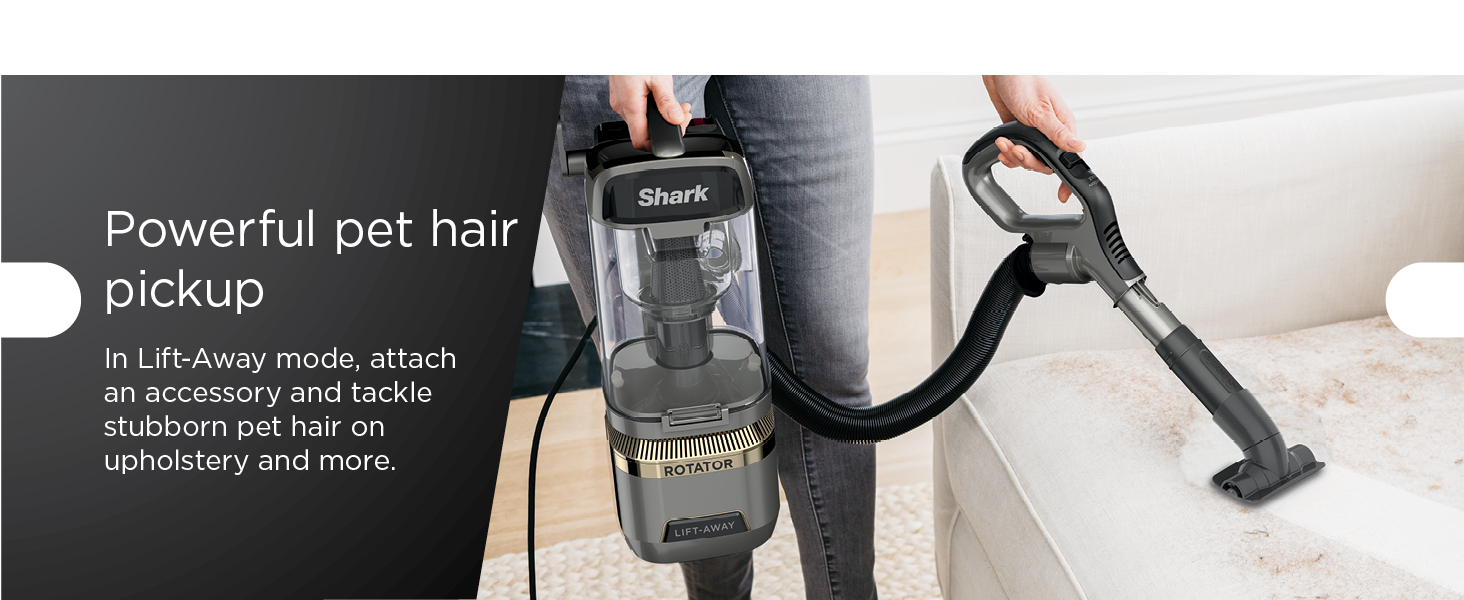 Shark | Upright Vacuum Cleaner for Home | Rotator Lift-Away | No Hair Wrap | HEPA Filter | Lightweight Bagless Vacuum for Pet Hair | LED Headlights For Carpets & Hardwood Floors | Silver | LA502 detail 7
