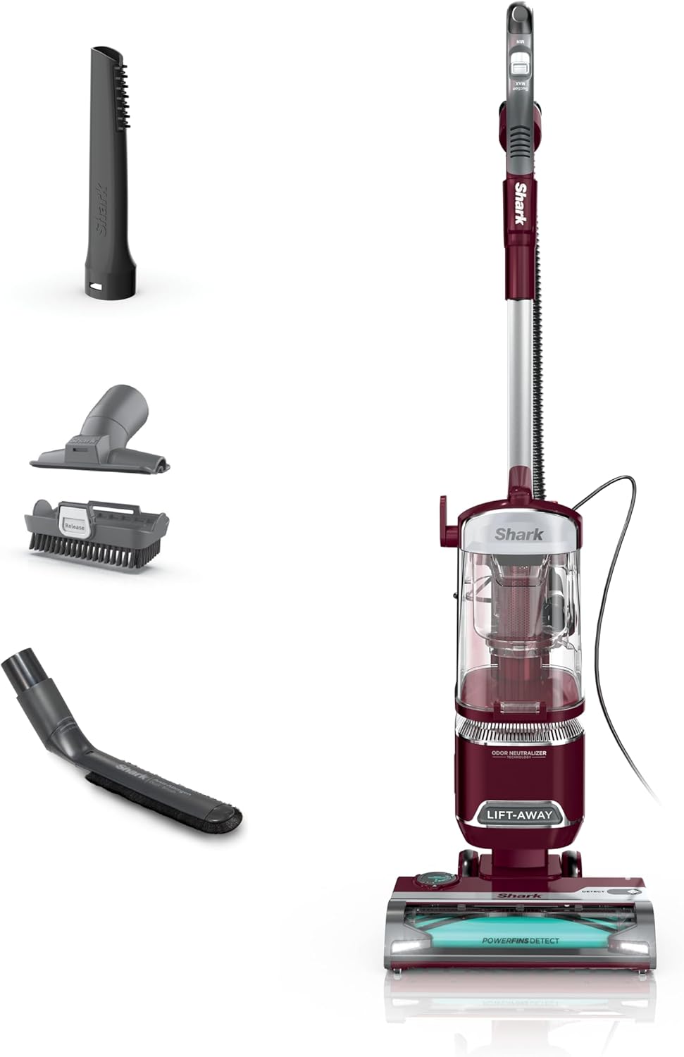 Shark | Upright Vacuum Cleaner for Home | Rotator Lift-Away | No Hair Wrap | HEPA Filter | Lightweight Bagless Vacuum for Pet Hair | LED Headlights For Carpets & Hardwood Floors | Silver | LA502 detail 10