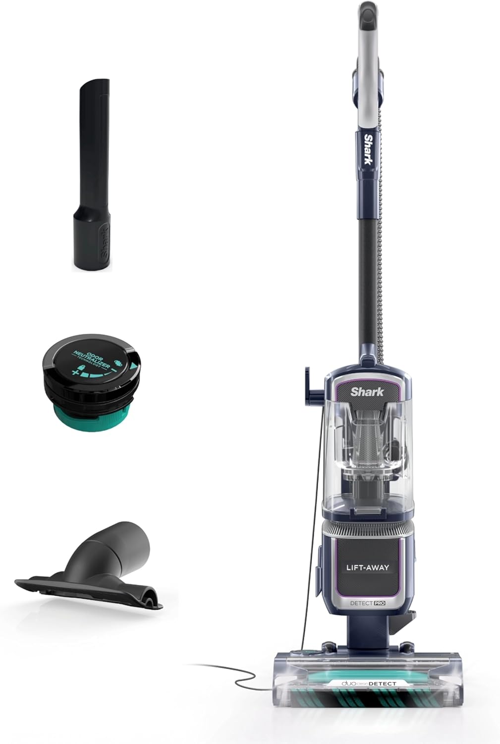 Shark | Upright Vacuum Cleaner for Home | Rotator Lift-Away | No Hair Wrap | HEPA Filter | Lightweight Bagless Vacuum for Pet Hair | LED Headlights For Carpets & Hardwood Floors | Silver | LA502 detail 11