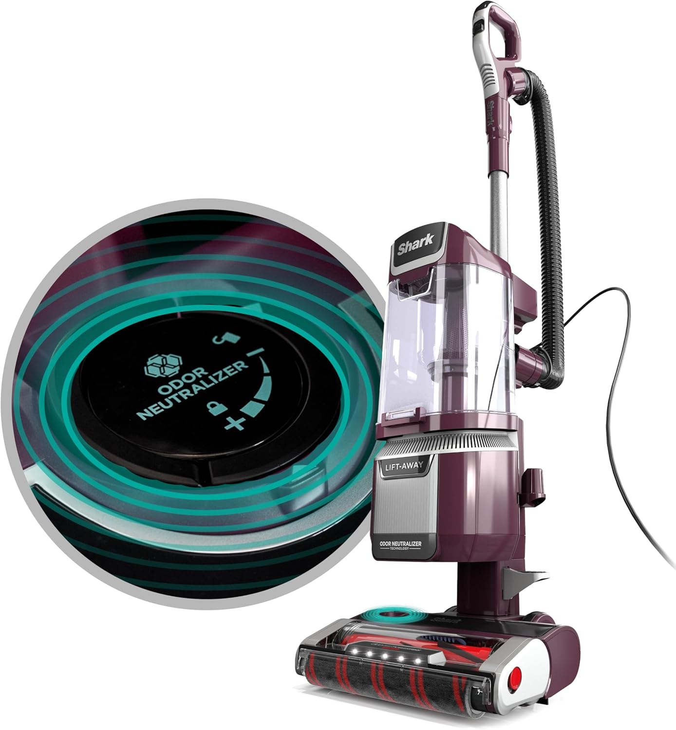 Shark | Upright Vacuum Cleaner for Home | Rotator Lift-Away | No Hair Wrap | HEPA Filter | Lightweight Bagless Vacuum for Pet Hair | LED Headlights For Carpets & Hardwood Floors | Silver | LA502 detail 12
