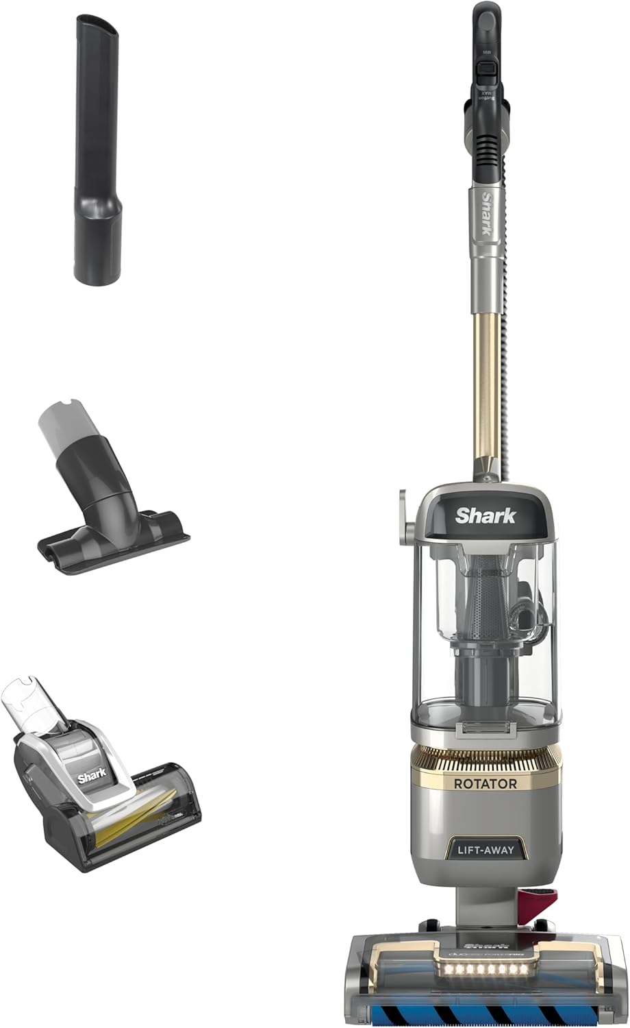 Shark | Upright Vacuum Cleaner for Home | Rotator Lift-Away | No Hair Wrap | HEPA Filter | Lightweight Bagless Vacuum for Pet Hair | LED Headlights For Carpets & Hardwood Floors | Silver | LA502 detail 13