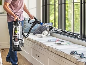 Bissell Pet Hair Eraser Turbo Lift-Off Vacuum, w/Self-Cleaning Brush Roll, HEPA Filtration, Powerful Pet Hair Pickup with TurboBrush Pivot Tool & LED-lit dusting Brush & Crevice Tool, 3774F detail 6