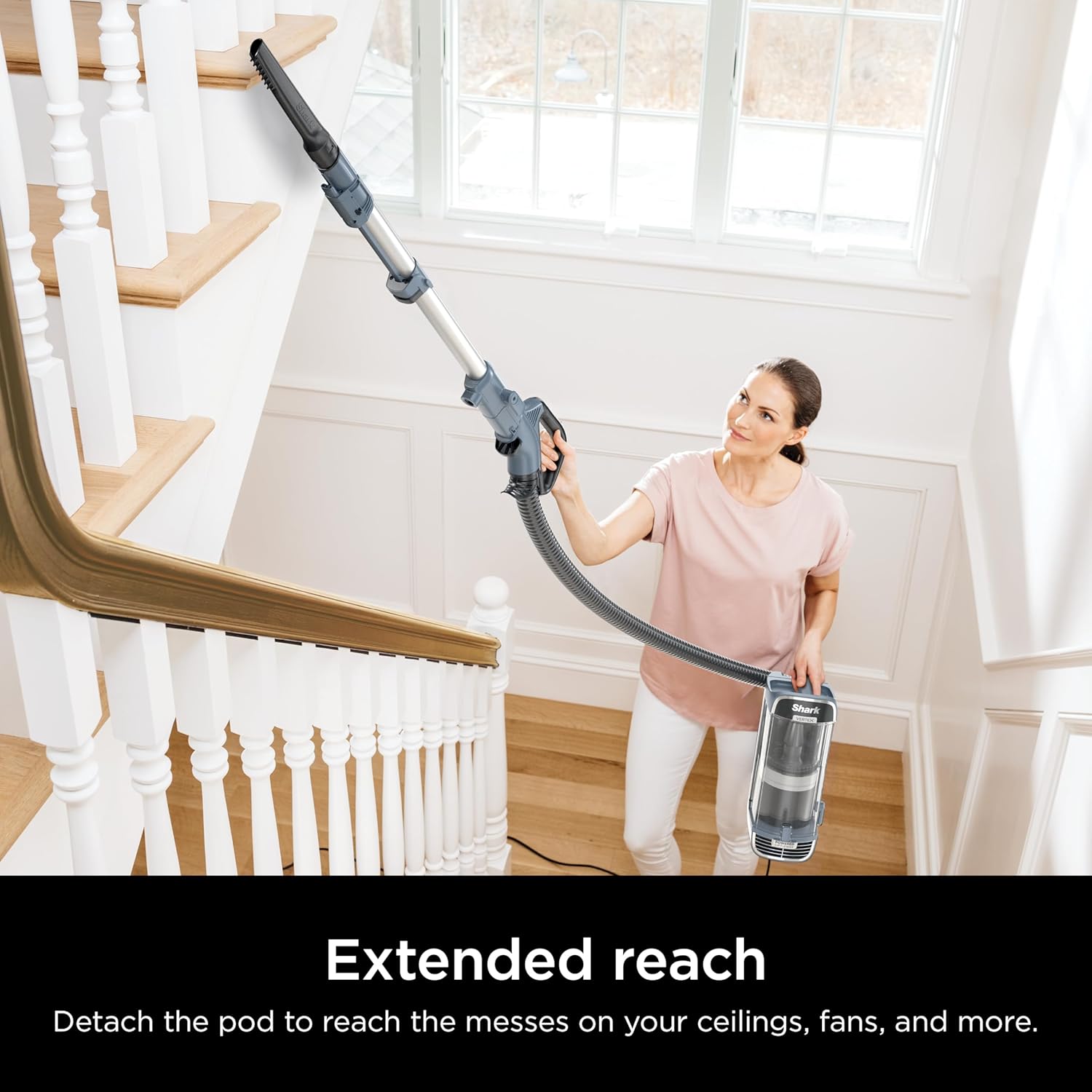 Shark Performance Powered Lift-Away Upright Vacuum, Ultra-Powerful Suction, No Hair Wrap, LED Headlights, Pet Hair Pickup, Carpets & Hardfloors, Odor Neutralizer Technology, Nordic Blue, UV2500 detail 3
