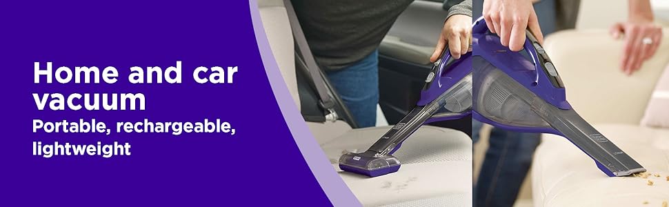 BLACK+DECKER dustbuster furbuster AdvancedClean Cordless Pet Handheld Vacuum, Home and Car Vacuum (HLVA325JP07) detail 3