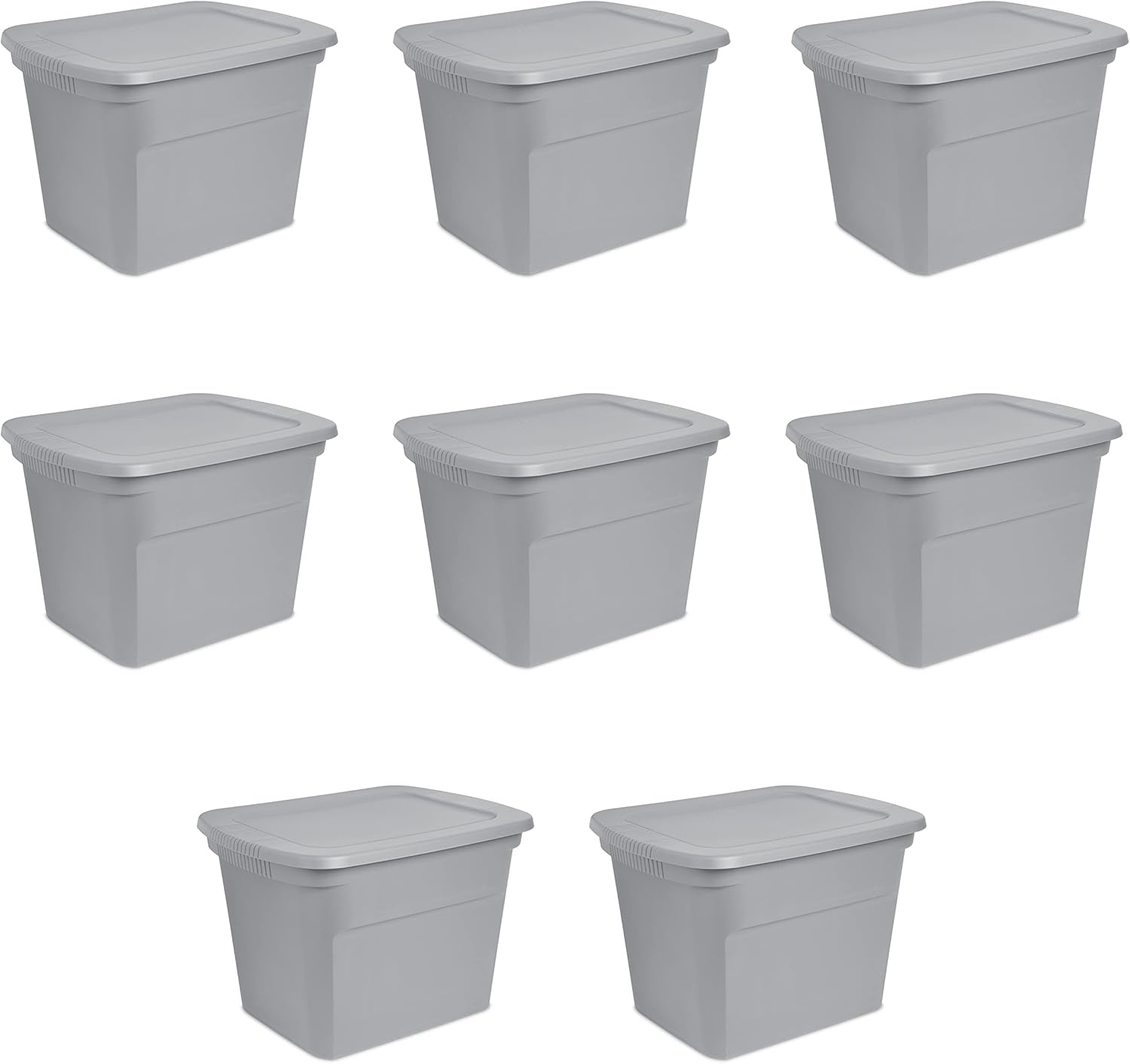 Sterilite 18 Gal Storage Tote, Stackable Bin with Lid, Plastic Container to