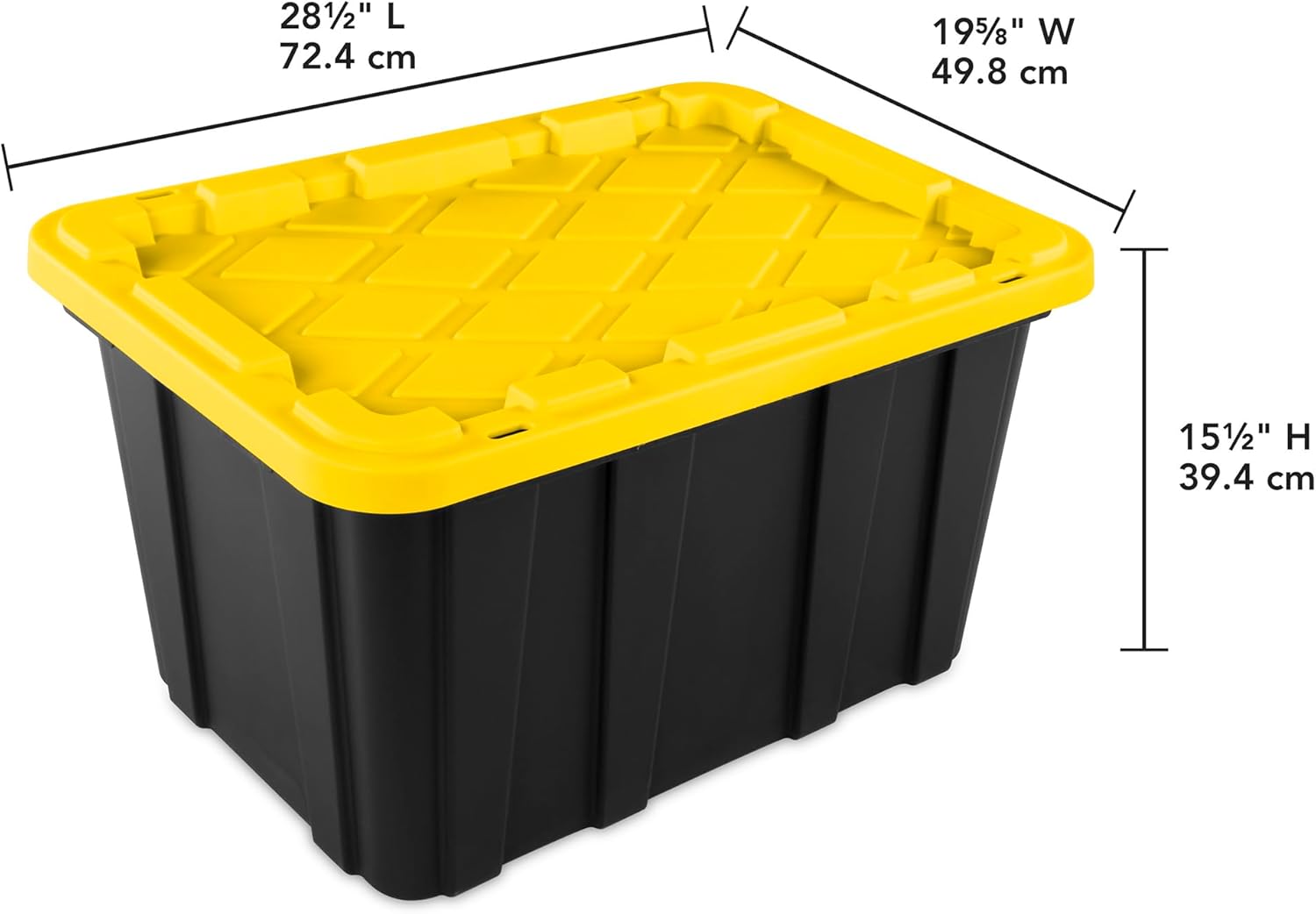 Sterilite 12-Pack Industrial Tote, Plastic Storage Container Bins with Lids, 27 - View 3